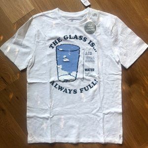 NWT GapKids t-shirt - flip sequins - "THE GLASS IS ALWAYS FULL" - size XXL